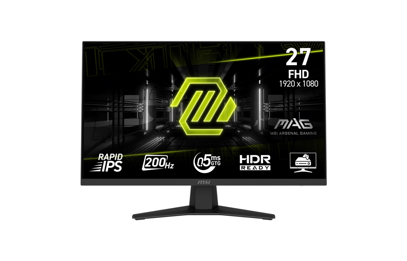 MSI - MAG 274F - 27" FHD (1920x1080) 200Hz - Rapid IPS Gaming Monitor - (HDMI/DP) - 1 Year Warranty - Black